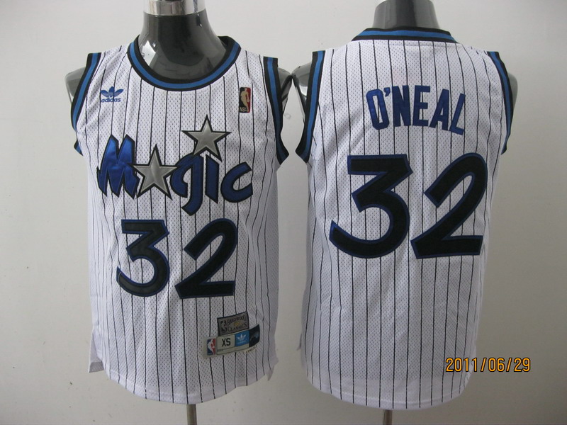  NBA Mitchel Ness Orlando Magic 32 Shaquille O'Neal Swingman White Jersey